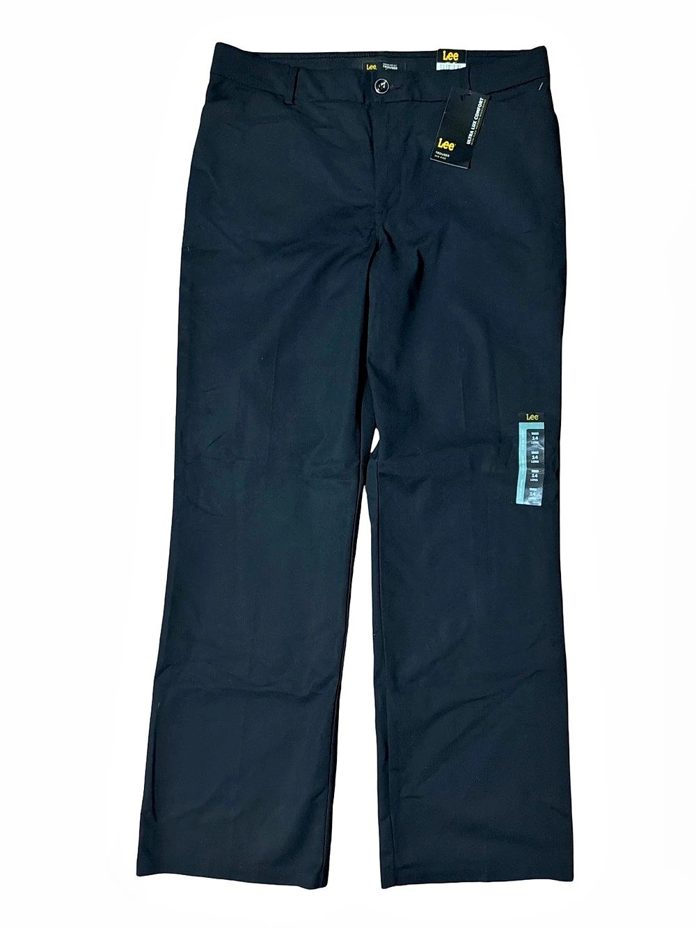 Lee Ultra Lux Comfort Straight Leg Pants Black-Size 14 Long